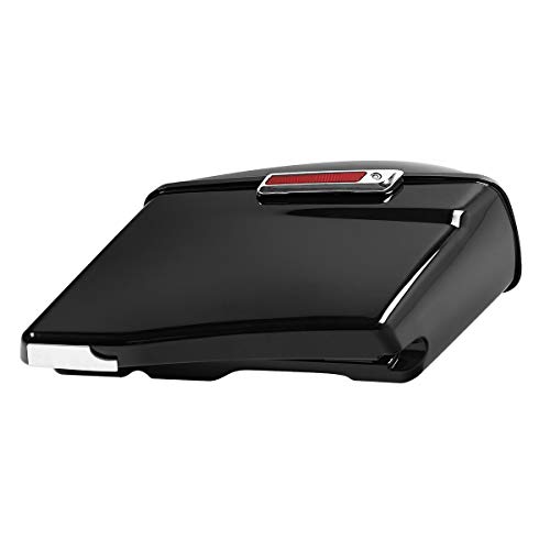 Alforjas duras SLMOTO para motocicleta, alforjas duras estiradas de 4 pulgadas para Harley Touring Street Glide FLT FLHT FLHTCU FLHRC Road King 2014-2023, color negro miniatura 7