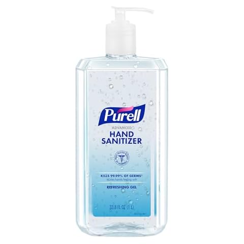 PURELL Advanced Hand Sanitizer Refreshing Gel, Clean Scent, 1 Liter Pump Bottle (Pack of 1) - 9632-04-CMR Cover