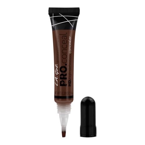 Image of L.A Girl- Hd Pro Full Natural Coverage Liquid Conceal -Truffle Shade with Soft Brush Tip for Easy Application, Crease Resistant, Blendable & Buildable Formula Concealer (Pack of 1) 8 g