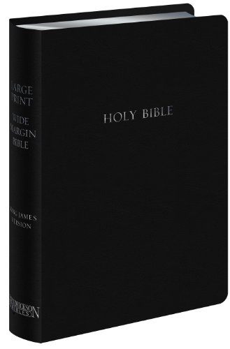 KJV Large Print Wide Margin Bible (Bonded Leather, Black, Red Letter)
