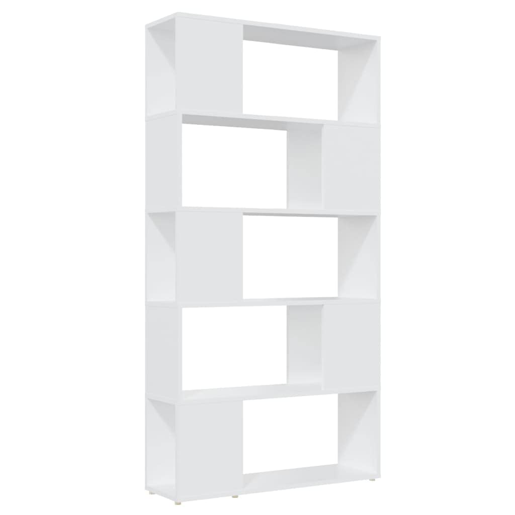 vidaXL Book Cabinet Room Divider Home Living Room Office Furniture Book Storage Rack Shelf Bookcase Side Cabinet Standing Shelf White Engineered Wood โ image 1