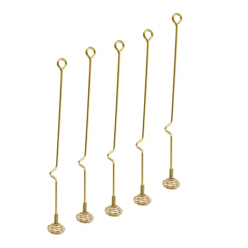 OFFSCH 5pcs Delicate Honey Dippers Multi-function for Household Stirring Sticks for Cocktail Jam Tea Coffee