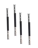 Tangseajiao 4 Pcs black Stainless Steel Double-Headed Pencil Extender for Stationery Desk Supplies and Stationery Accessories