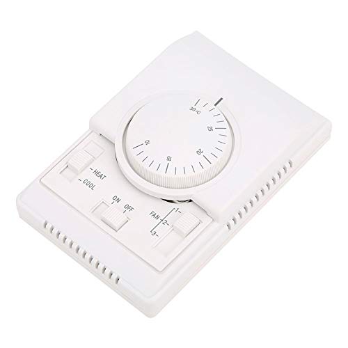 Termostato Mecánico, Diseño Montado en la Superficie 10-30 ℃ Interruptor de Controlador de Temperatura para Aire Acondicionado y Sistemas Calefacción