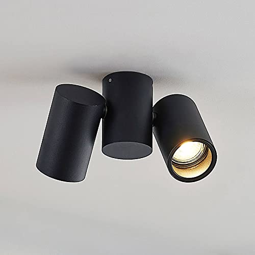 Arcchio Deckenlampe 'Gesina' (Modern) in Schwarz aus Aluminium u.a. für Wohnzimmer & Esszimmer (2 flammig, GU10) - Deckenleuchte, Lampe, Wohnzimmerlampe Cover
