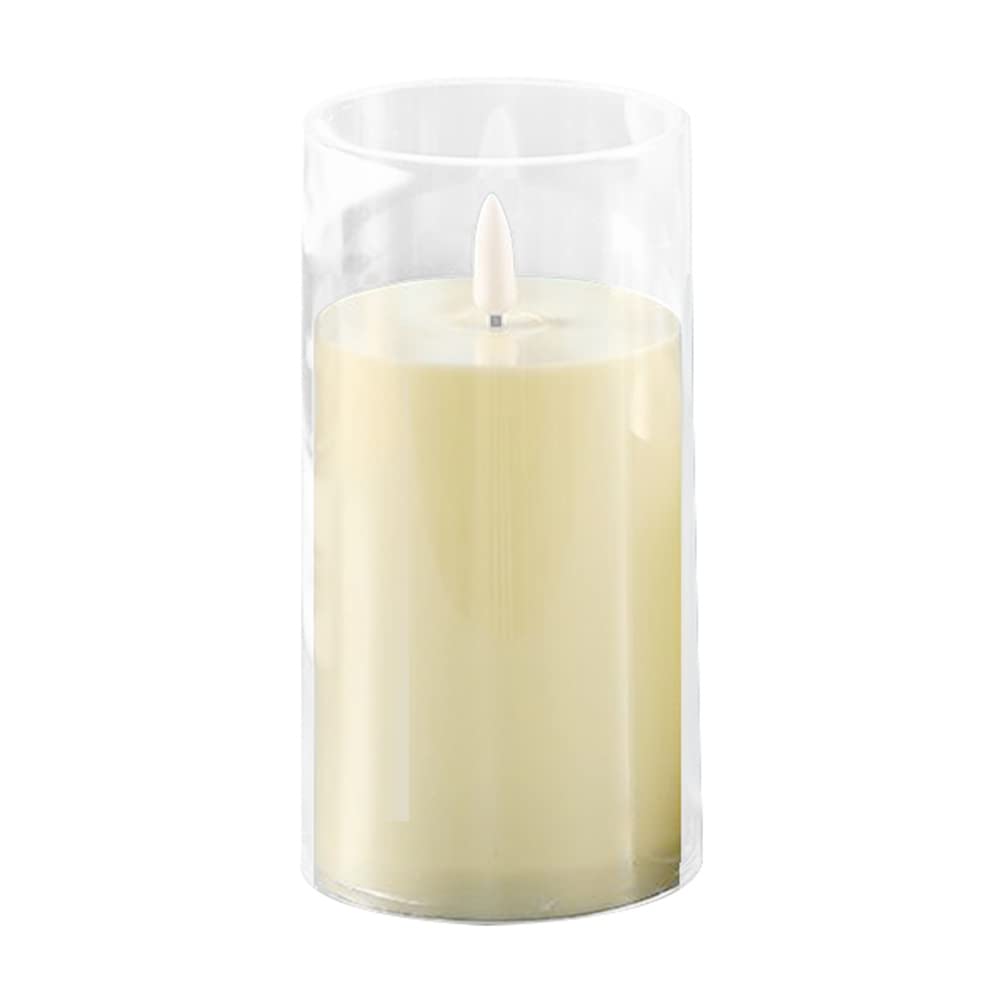 TANGSIYANG Led Candles LED Candle Atmosphere Lamp Plastic Flameless Candlesticks Durable Lights for Birthday Party Supplies(5x15cm)