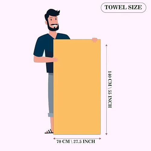 Image of Sulfar 100% Combed Cotton, Quick Drying Highly Absorbent Thick Bathroom Towels, Luxury Bath Towel Set (Pack of 2, 70 X 140 cm) - 600 GSM (Grey)