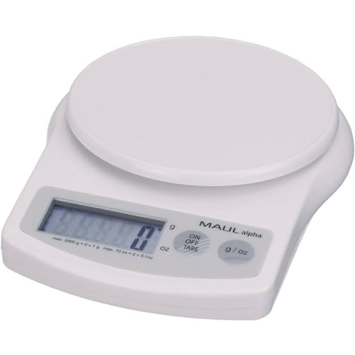 Báscula MAUL MAULalpha 5000 g plástica blanca portátil miniatura 1