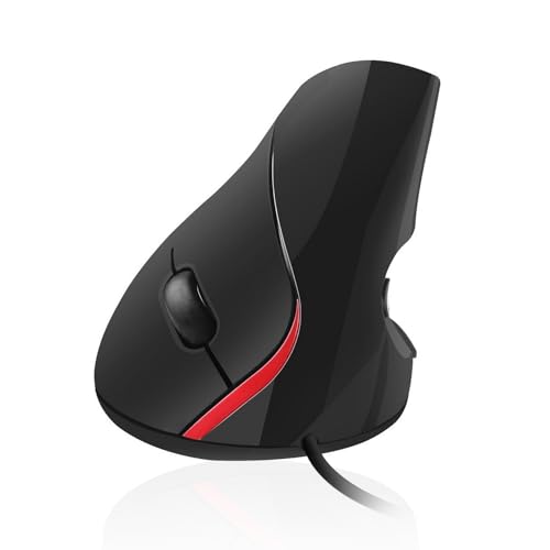 Ewent EW3156 Ratón Óptico Vertical 1000DPI Negro