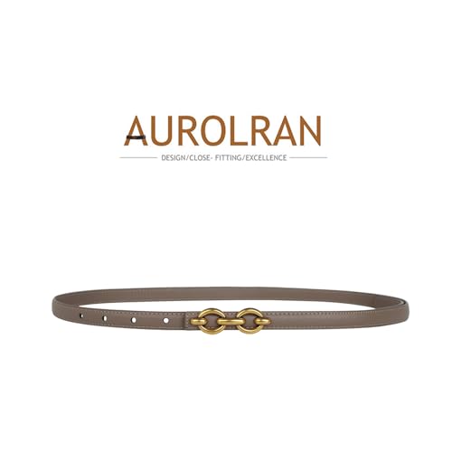 Image of Aurolran Women's Leather Belt with Buckle - Ideal for Dresses, Jeans, and Coats