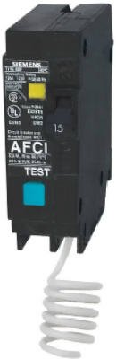Siemens 15 amps Arc Fault/Single Pole 1 Circuit Breaker
