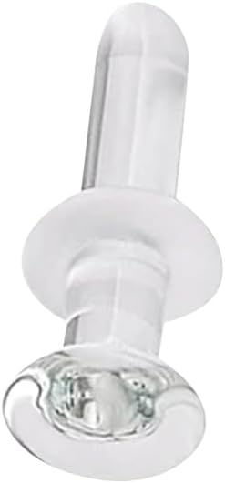20G-8G Flat Back Labret Glass Retainers with O-Ring For Helix Cartilage Earrings Tragus Lip Ring Nose Stud Clear Retainer Piercing 1/2"