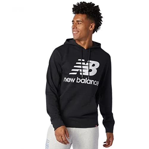 Blusas de Moletom, New Balance, Masculino, Preto, M