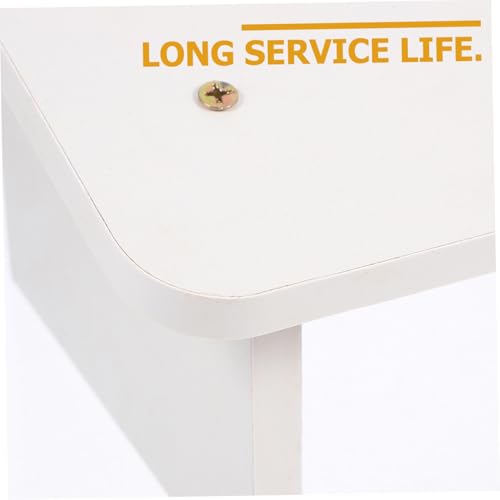 Repose-Pieds Ergonomique Bois Blanc Support Table Confort