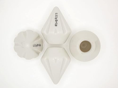 LilyDrip El juego de cafetera de cerámica hace que el café tenga un mejor sabor, la cafetera de goteo manual se prepara uniformemente con una mejor