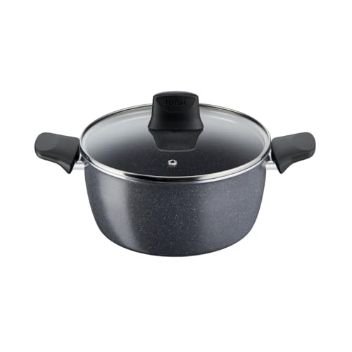 D4564553 - Olla con tapa de 22 cm Hard Stone Tefal para todos los fuegos excepto inducción