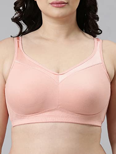 Enamor Full Support Super Lift Women's Cotton Everyday Minimizer Bra - Non Padded, Wirefree, Full Coverage - A112 (Available in Plus Sizes)