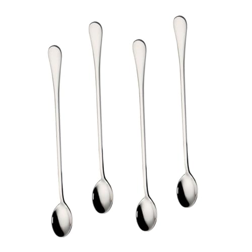 HOLIDYOYO Stainless Ice Scoop Spoons Creative Mixing Spoon Kitchen Tableware Kitchen Supplies Long Handle Design