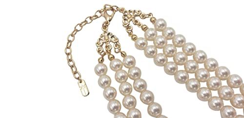 Rosemarie Collections Multi Strand Classic Faux Pearl Necklace and Earring Set - Adjustable Multi Strand Pearl Jewelry Set for Women - Elegant Faux Pearls for Weddings, Graduations & Special Occasions3