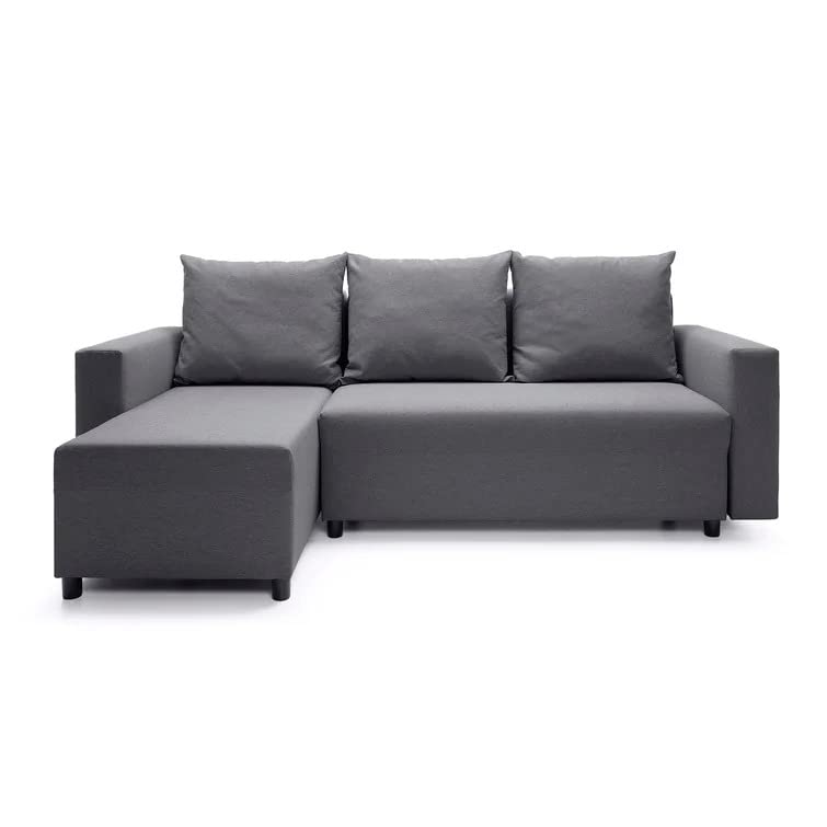 Lorena 3 Seater Fabric L Shaped Sectional Sofa Set for Living Room (Left Side,Dark Grey)-image-31
