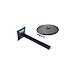 Johnson Rose 98225 Table Base 2-Piece Set, 22" Round, Bar Height (Utilizing Welded Column/Spider) Black Cast Iron Wrinkle Finish