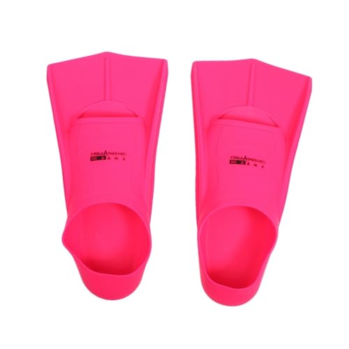 UKCOCO 1 Par Aletas de Buceo Adulto Corto escafandra autónoma Equipo de Buceo Viajar Aletas de natación Aletas para bucear Aletas de talón Abierto Rosy