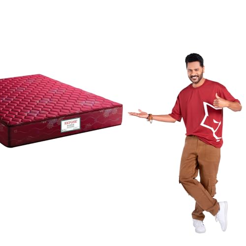 Image of Repose Eyelidz Bonnell Spring Mattress with Durable Open-Coil System for Firm Support, King Size (78x42x6 Inches), Enhanced Airflow & Pressure Relief - Affordable, Long-Lasting Comfort
