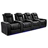 Valencia tuscany ultimate luxury edition semi aniline italian nappa leather 20000 power recline power lumbar support power headrest memory control row of 4 onyx  urban country home decor
