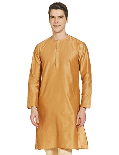 Image of Ethnix by Raymond Men's Polyester Blend Solid Regular Tunic Shirt