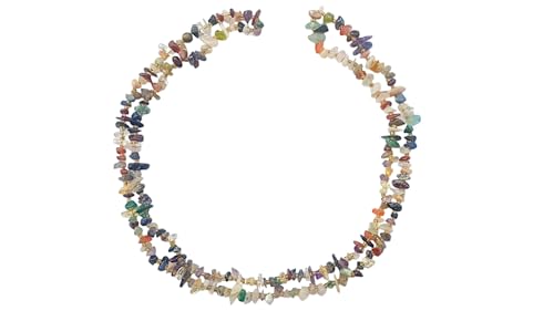 Collar de pepitas de piedra sin cierres molestos juego de joyería multicolor