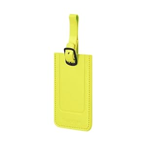 Samsonite TA Revolution – Luggage Tag Set (2 Pieces), Tags for suitcases and Bags, with Adjustable Strap, Address Card, Privacy Flap, Lime Green