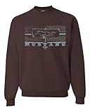 Vintage Ford Mustang Silver Honeycomb Grill Distressed | Mens Cars and Trucks Crewneck Graphic...