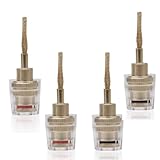 YFFSFDC バナナプラグ変換コネクタ 4mm スピーカーケーブル コネクター オーディオジャックコネクター スピーカーケーブル用 （2ペア）