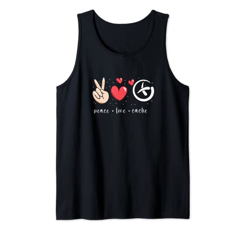 Peace Love Geocaching - Geocaching Tank Top