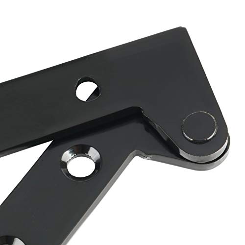 Alise 4-Inch Folding Flip Cabinet Cupboard Door Inset Pivot Hinge,Black Finish 2 Pcs #TOP4