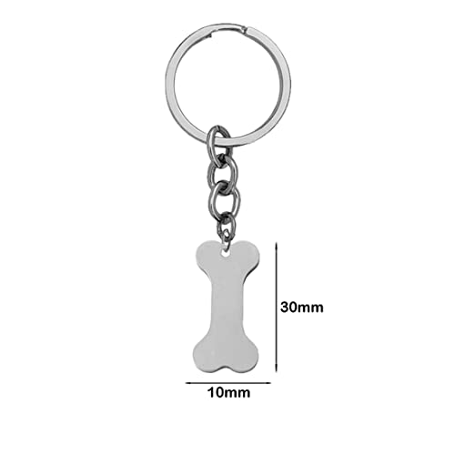 Image of M Men Style Personalised Dog Paw Print Silver Stainless Steel Keychain For Men And Women LCK061