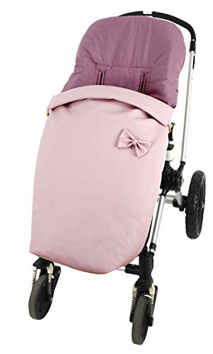 Saco Polar de Polipiel para Silla de Paseo Universal y Bugaboo.Danielstore (Rosa maquillaje)