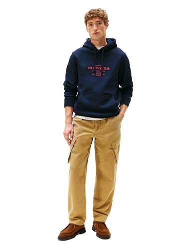 Tommy Hilfiger Men's Medium Weight Hoodie with Signature Printed Graphic Logo3
