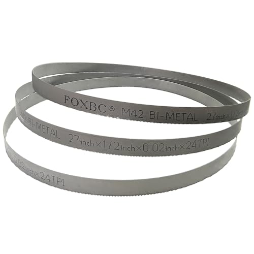 FOXBC 27 Inch Bandsaw Blades 24 TPI for DeWalt DCS377, Milwaukee Portable Band Saw Blade, 27″ x 1/2″ x .020″ 24 TPI - 3 Pack 2 FOXBC 27 Inch Bandsaw Blades 24 TPI for DeWalt DCS377, Milwaukee Portable Band Saw Blade, 27″ x 1/2″ x .020″ 24 TPI - 3 Pack - Image 2