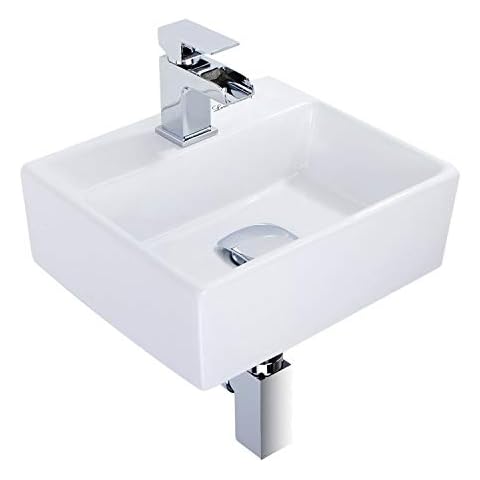 Nidda Modern White Square Bathroom Sink Cover