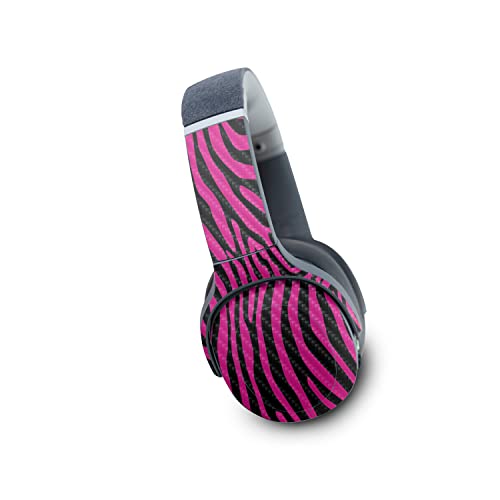Image of MightySkins Carbon Fiber Skin Compatible with Skullcandy Crusher Evo Wireless - Pink Zebra | Protective, Durable Textured Carbon Fiber Finish | Easy to Apply | Made in The USA