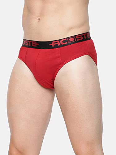 Image of RAMRAJ COTTON Men Pack Of 4 Solid Cotton Briefs | Soft Stretch Outer Elastic Waistband | Comfortable Daily Innerwear