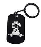 Photo Gallery portachiavi a forma di cane con scritta "pointers", in acciaio inox, nero , taglia unica Photo Gallery portachiavi a forma di cane con scritta "pointers", in acciaio inox, nero , taglia unica