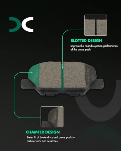 Image of SCITOO D866 D1679 Front and Rear Ceramic Disc Brake Pad Set 8PCS w /Hardware Fit For Mitsubishi For Outlander 2014-2020,For Outlander Sport 2016-2024