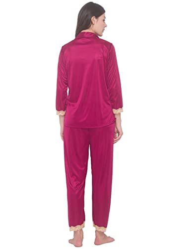 Image of AV2 Women's Satin Solid Pajama Set Pack of 1