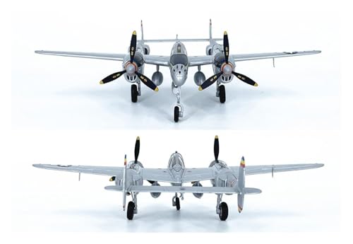 Avión P-38 de combate escala 1:72 gris en metal fundido a presión 2