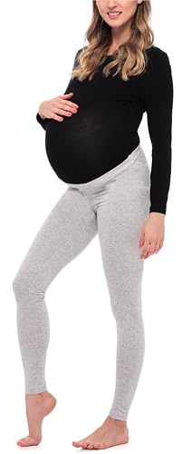 Be Mammy Leggins Premamá Largos Embarazo Lactancia BE20-253(Melange, S)