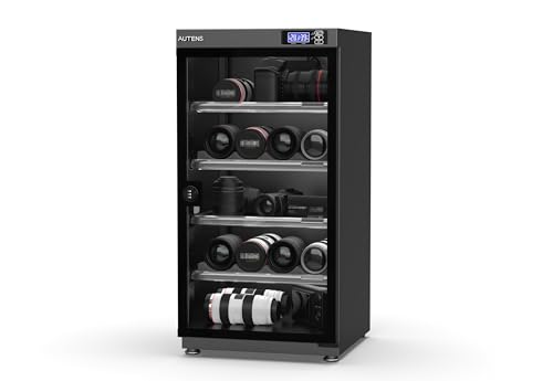 AUTENS 除湿ドライキャビネットボックス コンビネーションロック付き デジタルコントロール ノイズレス 省エネ カメラレンズ/電子機器/収集品収納用 温度湿度LEDスクリーン (100L) AD-100P の商品画像 7
