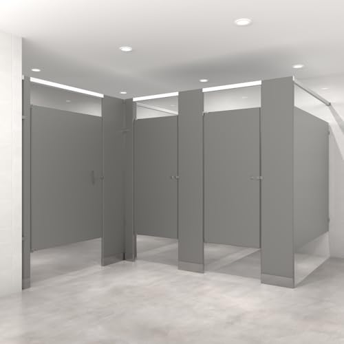 Hadrian Bathroom Partition - Powder Coated - Overhead Braced - Alcove (Left Hand Corner-3)