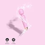 NICLOVE La mise à jour 3-in-1 masseur personnel - Puissance de sortie, charge rapide avec 3-Hour Runtime, Taille compacte, Ultra-Quiet Waterproof Cordless Design for Full Body Muscle Relaxation (Pink)